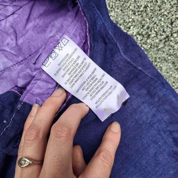 Ben Sherman Linen Purple Ice Dyed Shorts - W31 - Picture 4 of 5